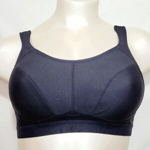 38D Felina‎ 215152 Unity Unlined Wire Free Sports Bra Black NWT